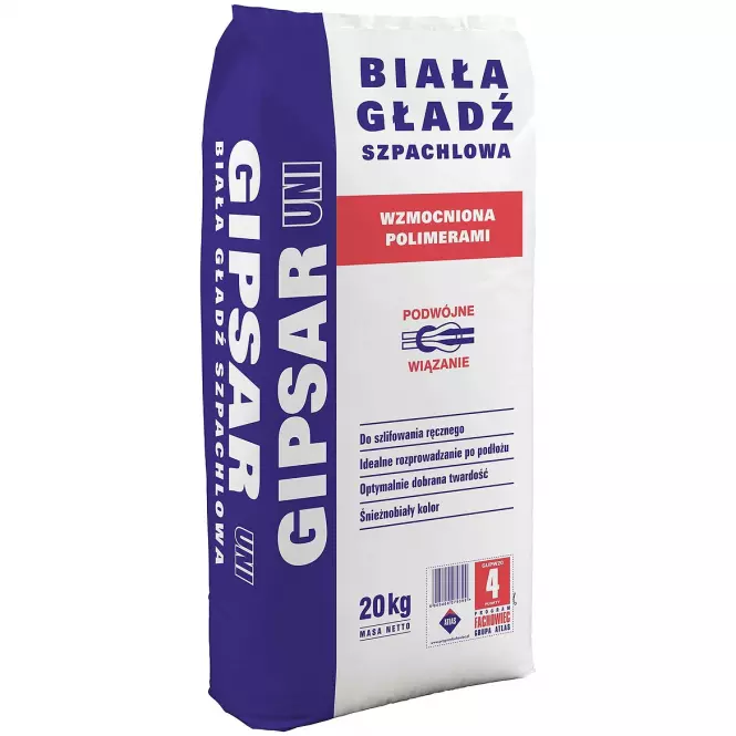Atlas Gipsar Uni gładź szpachlowa polimerowa 20kg