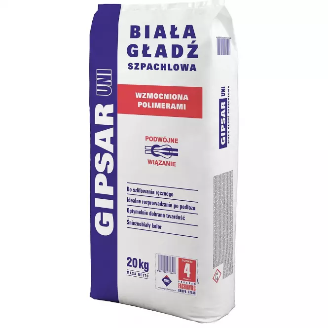 Atlas Gipsar Uni gładź szpachlowa polimerowa 20kg