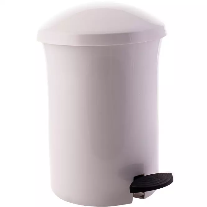 Kosz z pedałem 3,8 l biały 537-01