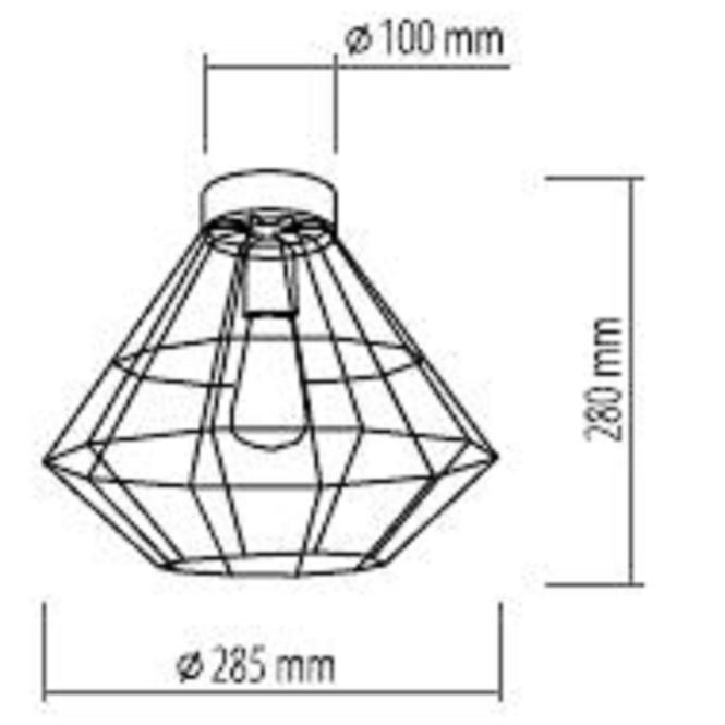 Lampa Diamond Black 4314 30cm PL1