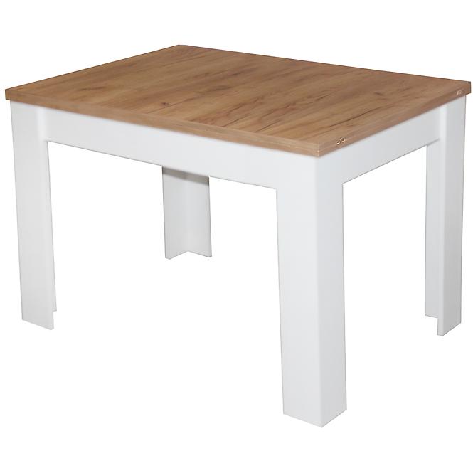 Stół rozkładany Filip 102/204x80 cm dąb wotan/biały
