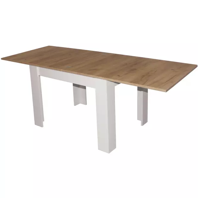 Stół rozkładany Filip 102/204x80 cm dąb wotan/biały