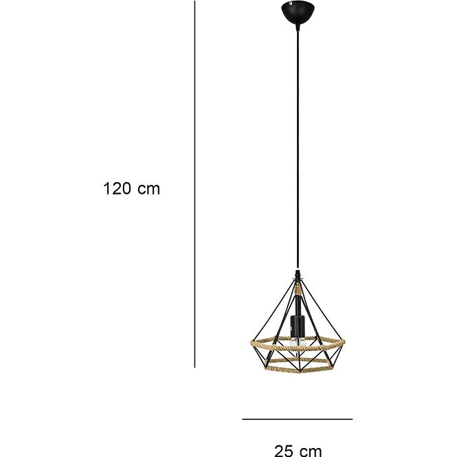 Lampa Piramida 8801/1 „M” black LW1