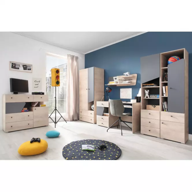 Łóżko Delta 94 DL14 dąb/antracyt