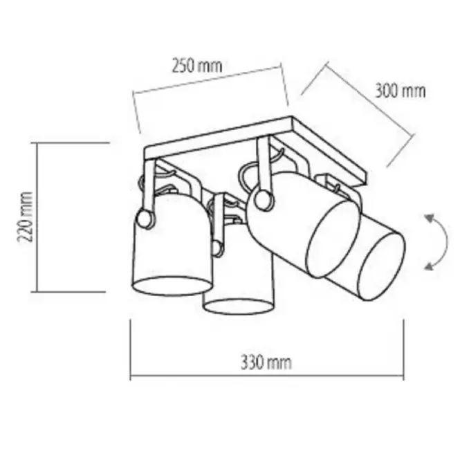 Lampa Spectra black 2612 LS4,4