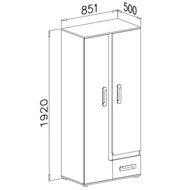 Szafa Apetito NR-1 85 antracyt