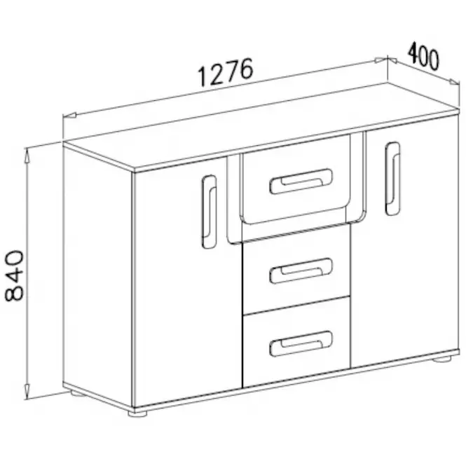 Komoda Apetito 128 antracyt nr-7
