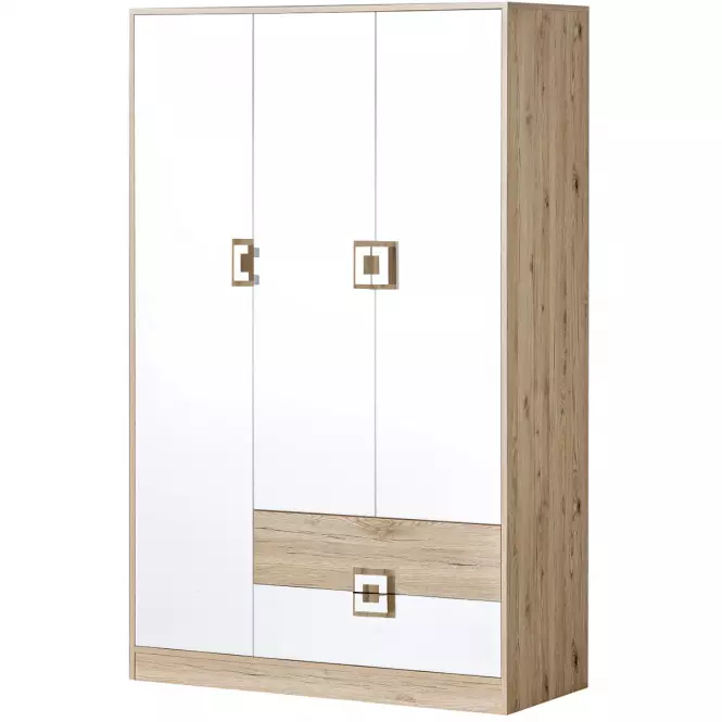 Szafa Nico 120 biały/dąb jasny nr-3