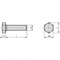 Śruba 5.8 8x35 DIN933 ZN