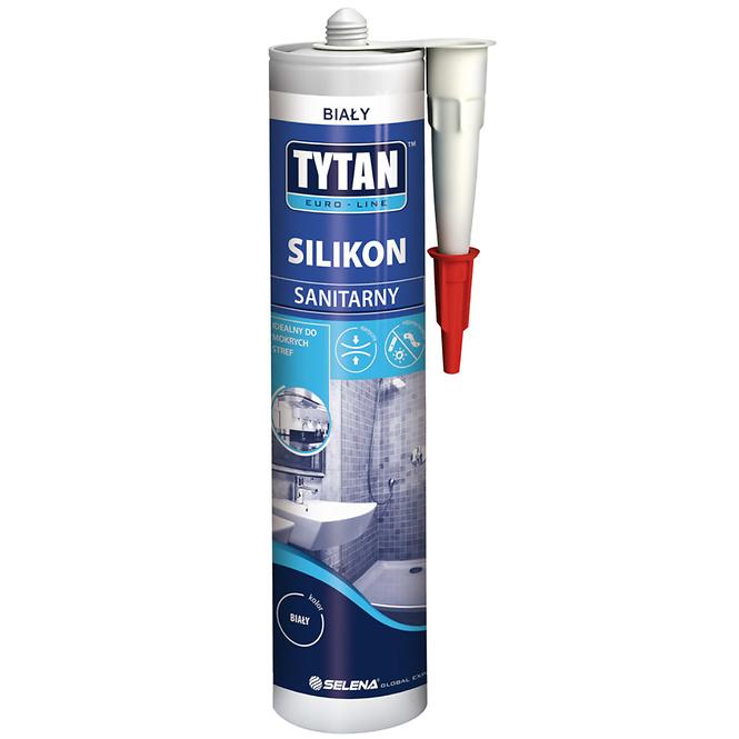 Tytan Euroline Silikon Sanitarny Biały 280ml