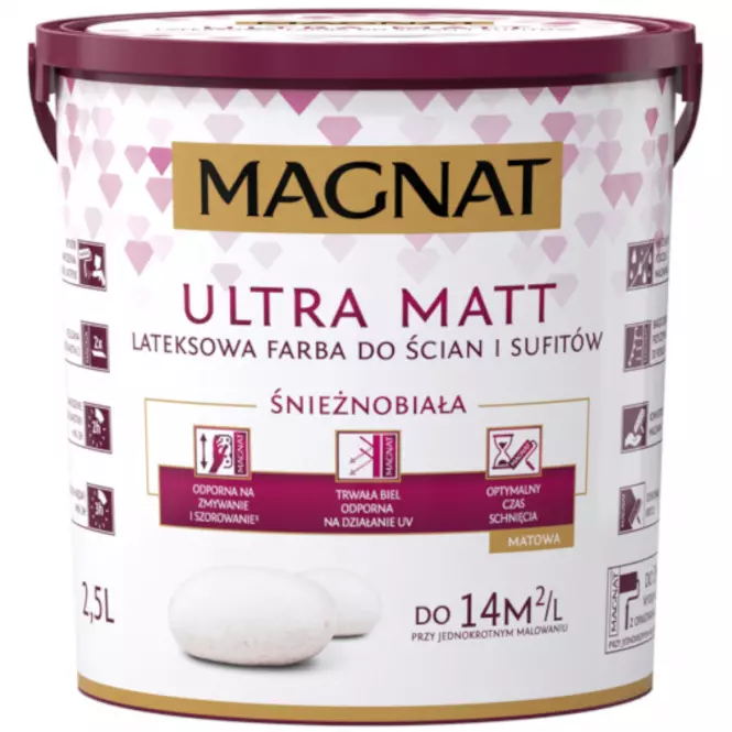 Magnat Ultra Matt Lateksowa Farba Do Ścian I Sufitów 2,5l
