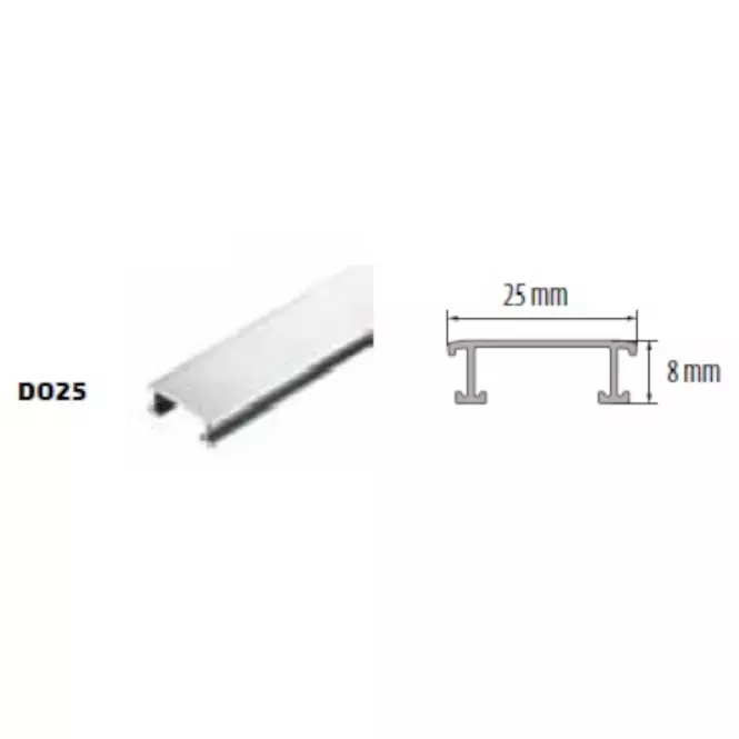 Listwa Inox Decor C-0 25 mm/ 250 cm