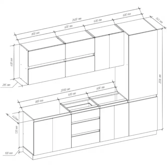 Kuchnia Magnolia MDF 260