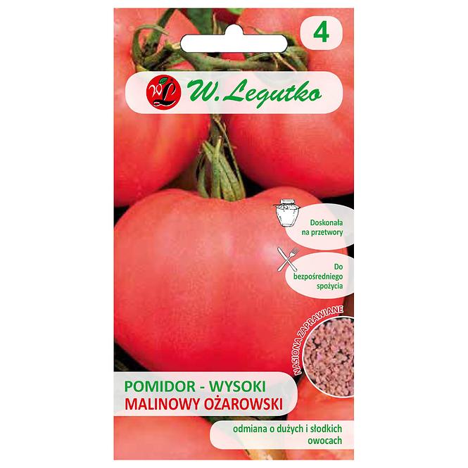 Pomidor gruntowy tyczny MALINOWY OŻAROWSKI - wczesna, owoce duże (nasiona zaprawiane)