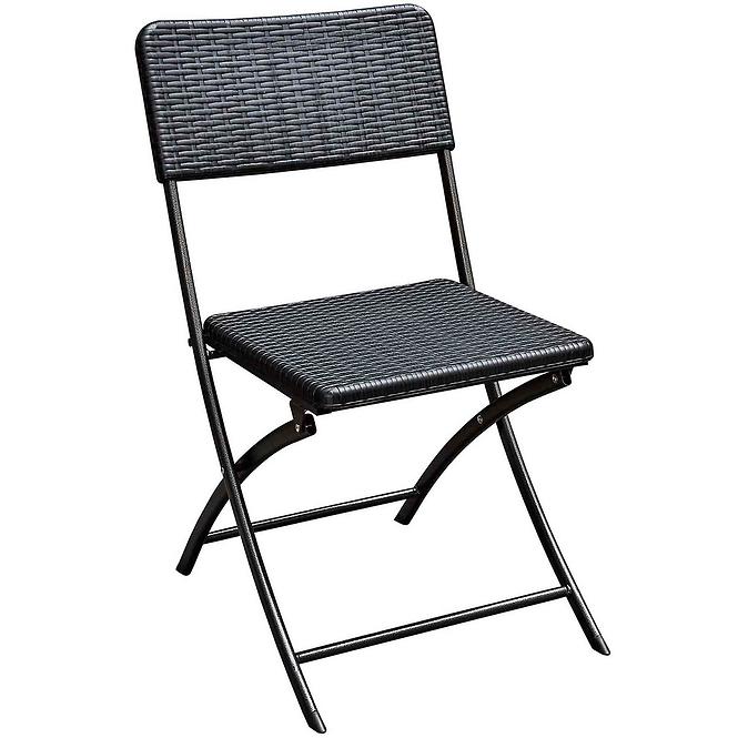 Komplet stół kwadratowy + 2 krzesła czarne