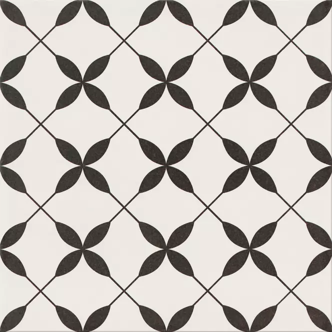 Gres Patchwork Clover Black Pattern 29,8/29,8