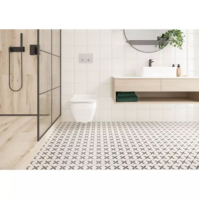 Gres Patchwork Clover Black Pattern 29,8/29,8