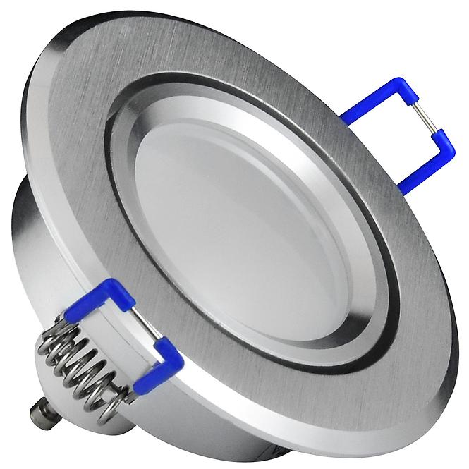 Lampa LED oczko srebrny błyszczący okrągły