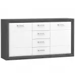 Komoda Lenox ENXK231 biały połysk/beton