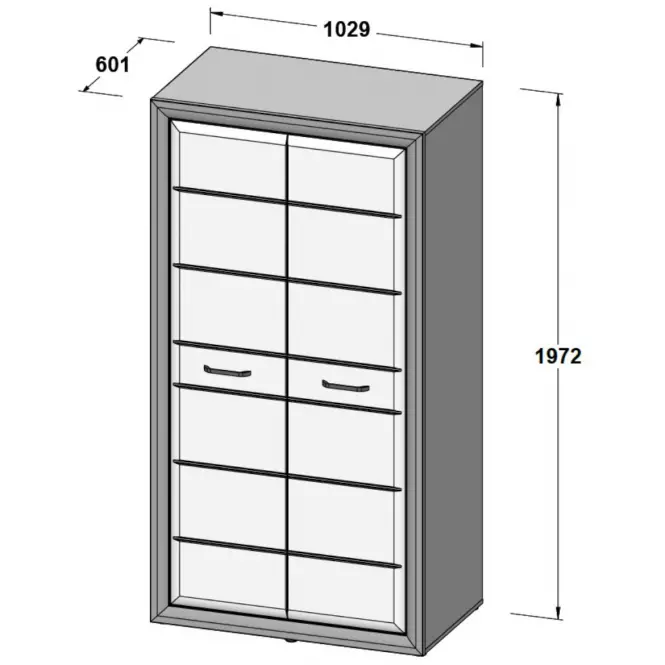 Szafa Lenox ENXS821 biały połysk/beton