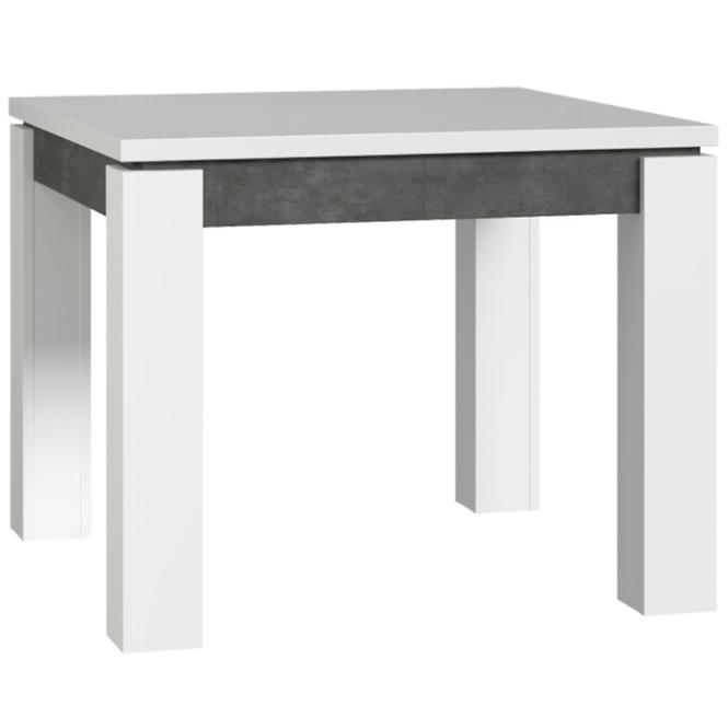 Stół rozkładany Brugia/Lenox EST45-C639 90/180x90,4 cm szary/biały połysk