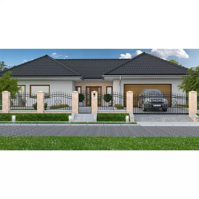 Brama przesuwna Agat prawa 4 m/1,4-1,6 m
