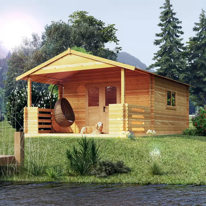 Domek Heidi 4x4m + taras 4x2m z podłogą