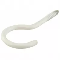 Haki śrubowe półokrągłe powlekane tworz. białe 40x3,0mm