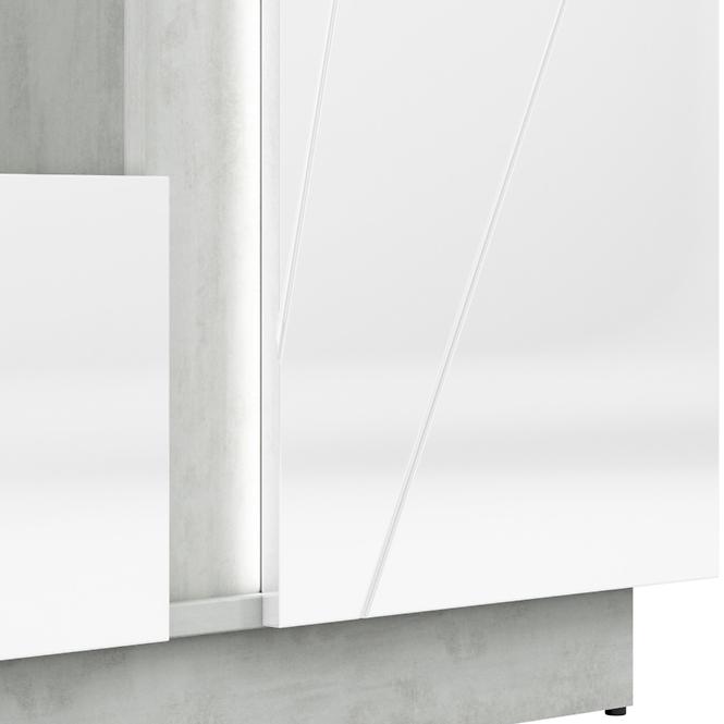 Wiryna Lumens 04 biały połysk/beton