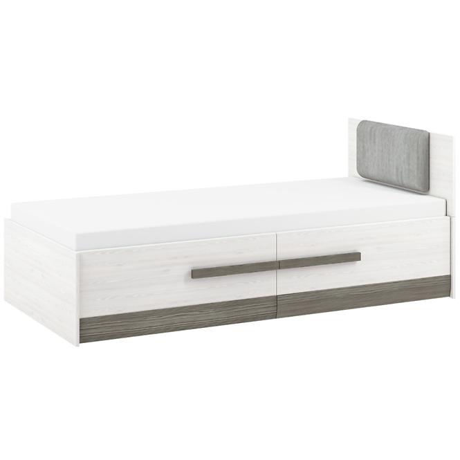 Łóżko Blanco 16 100 sosna śnieżna/new grey