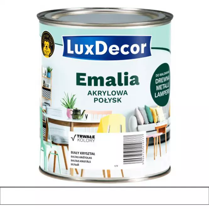 LuxDecor Emalia Akrylowa Biały Kryształ Połysk 0,4l