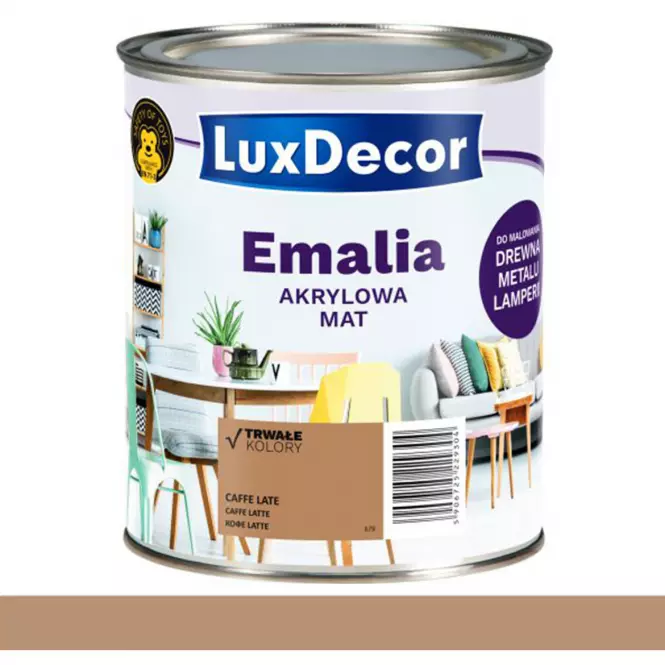 LuxDecor Emalia Akrylowa Caffe Latte Mat 0,4l