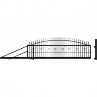 Brama przesuwna Tola 2 4m/1,44m lewa Zn+Ral9005