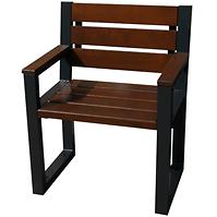 Krzesło ogrodowe drewniane nowoczesne z podłokietnikami orzech