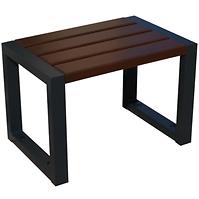 Krzesło ogrodowe drewniane nowoczesne bez oparcia palisander