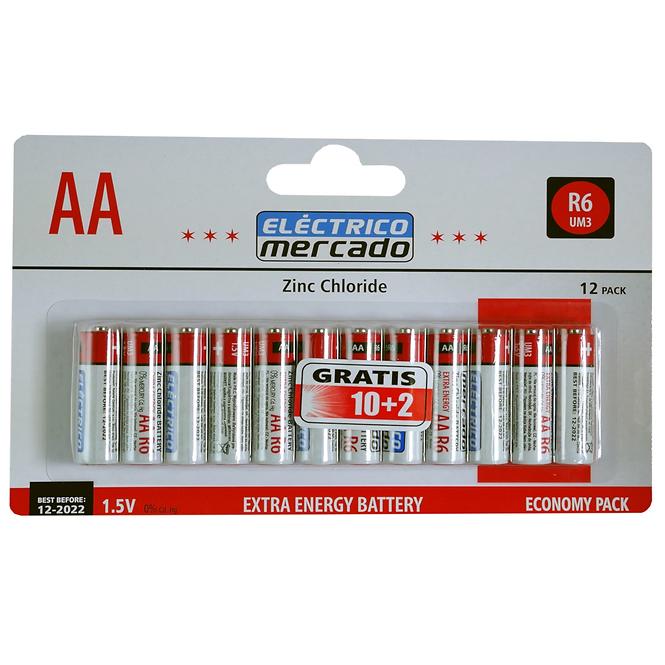 Baterie ZnCl AA R6 12szt