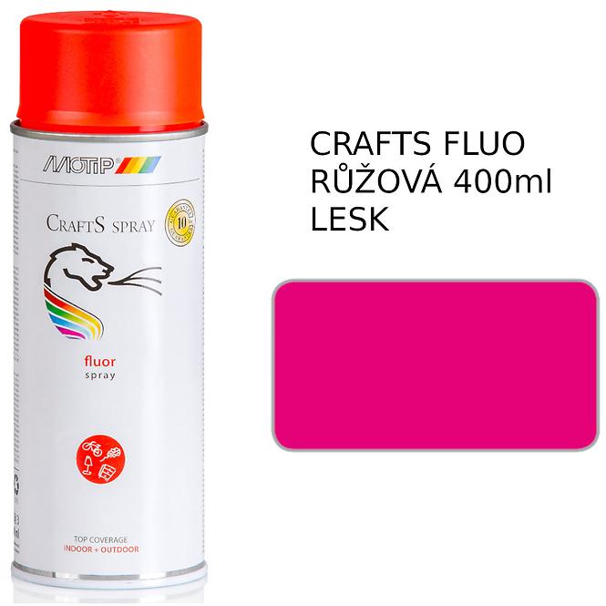 Lakier  Crafts 400ml fluorescencyjny różowy 696459
