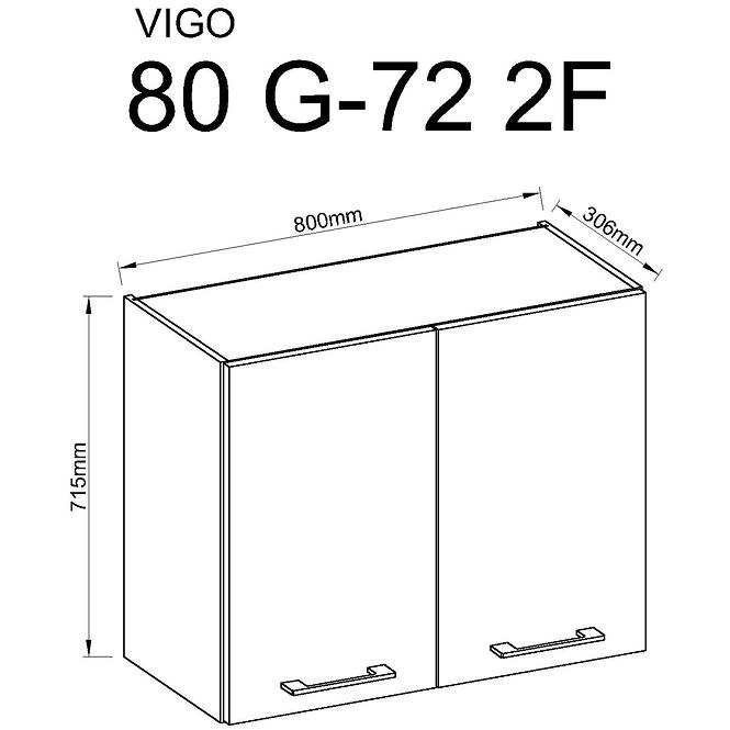 Szafka kuchenna Vigo grafit 80G-2F