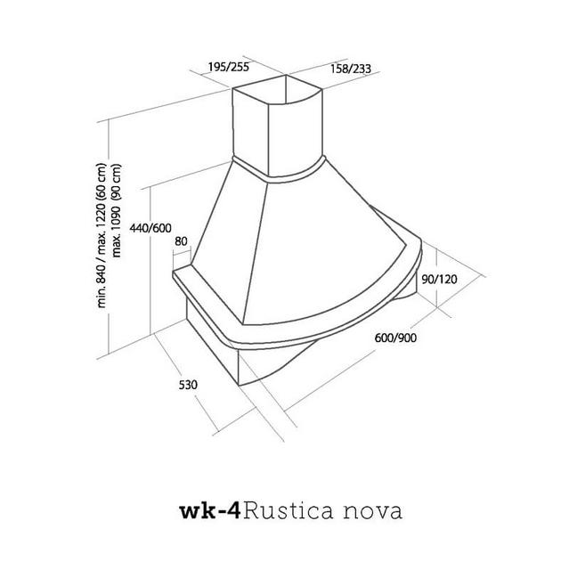 Okap WK-4 Rustica nova 60