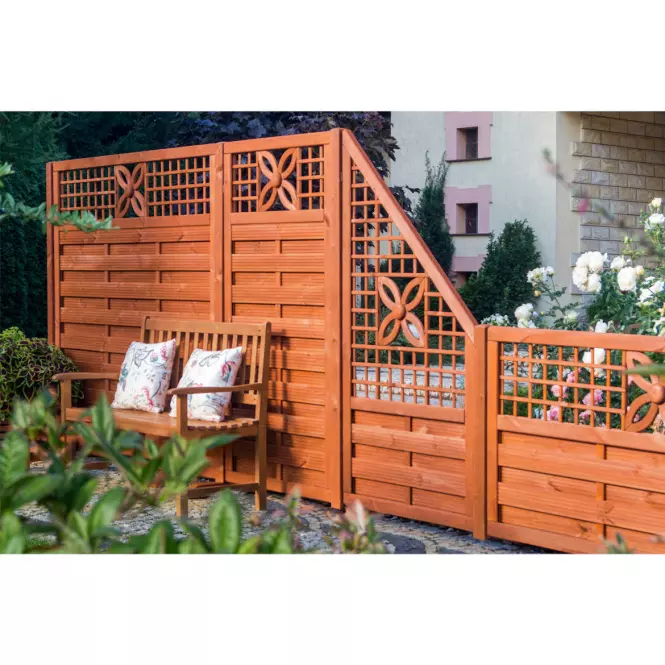 Płot Wolin z ornamentem 90x180/90 cm