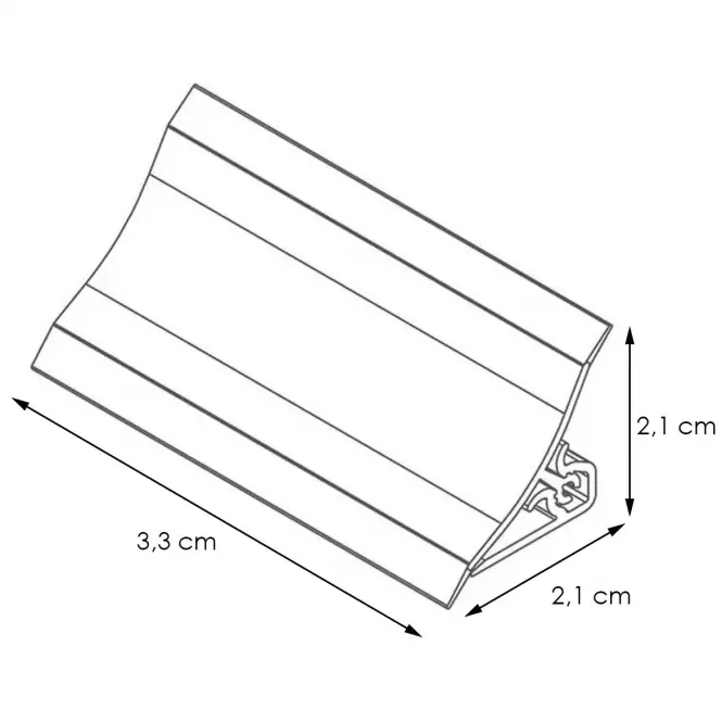Listwa przyblatowa 3m 20x20 – dąb nautik wyblakły LWS-067