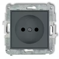 Gniazdo 28MGP-1P pojedyncze B/U grafit mat mini