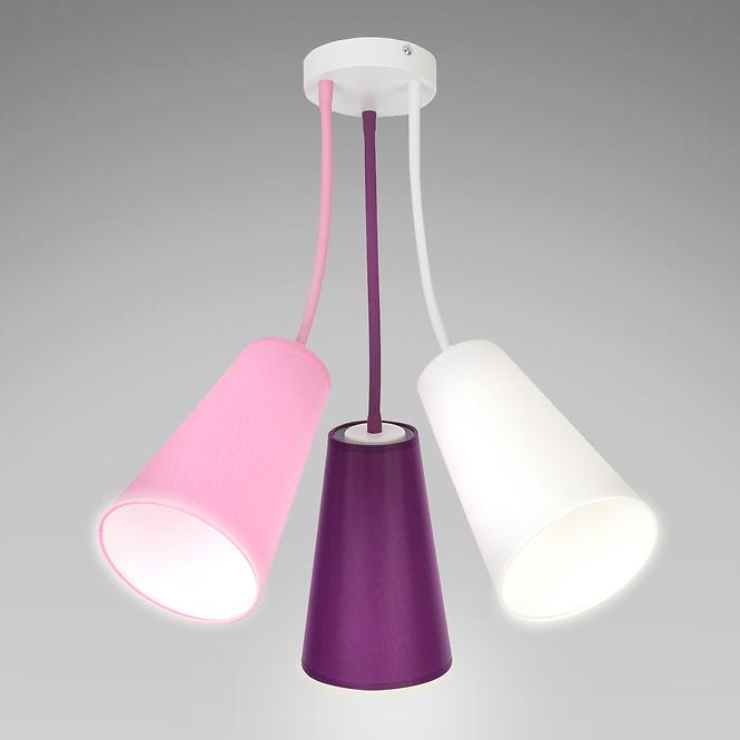 Lampa Wire Kids 1711 biały/różowy/fiolet