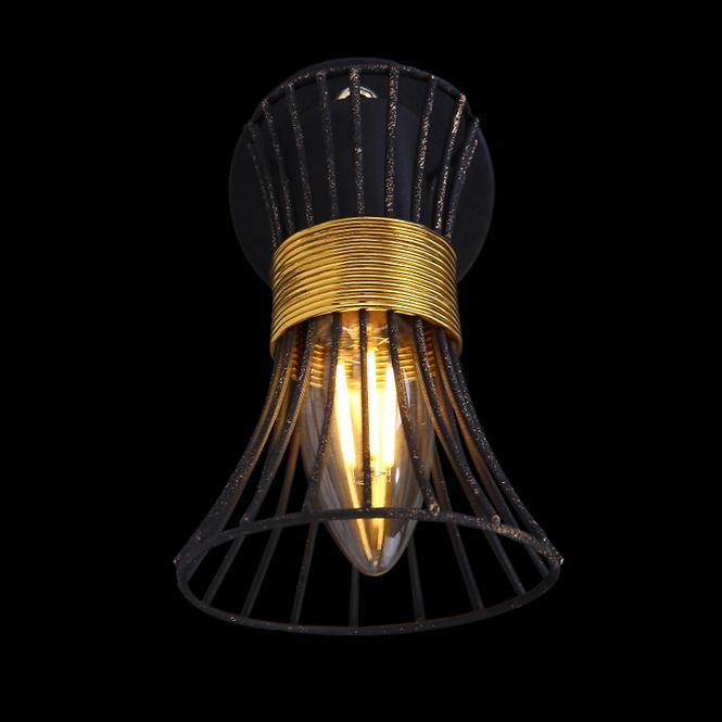 Lampa Drut  54814-1 czarno-złoty LS1