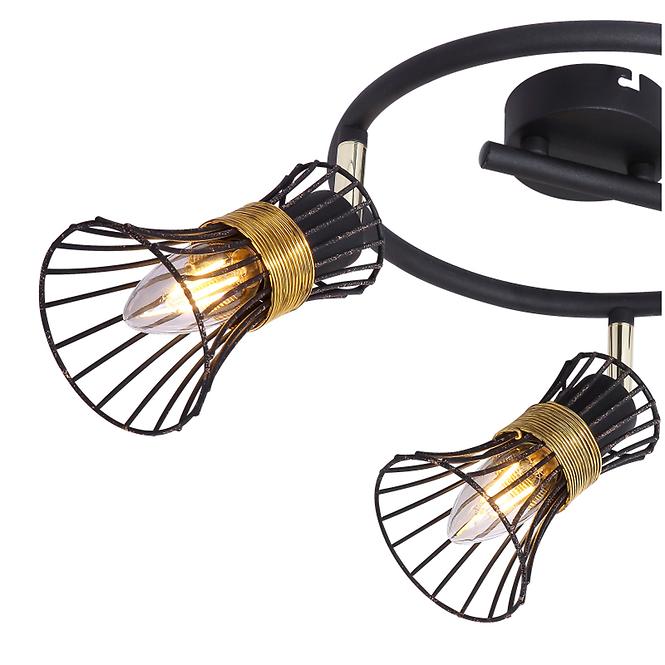 Lampa Drut 54814-3  czarno-złoty LS3