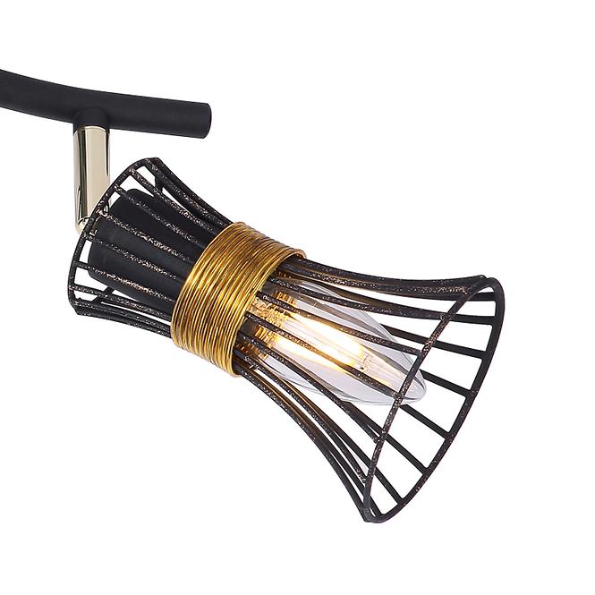 Lampa Drut 54814-2  czarno-Złoty LS2