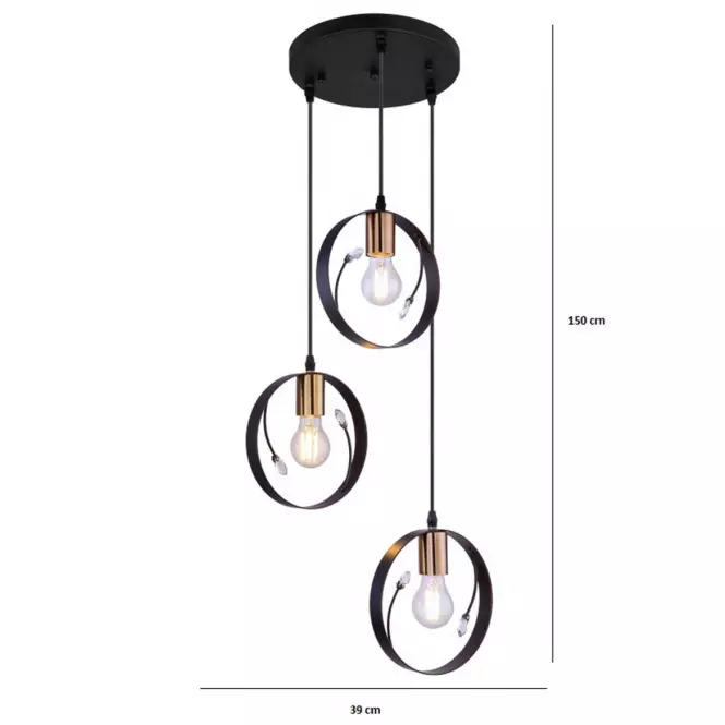 Lampa 15346-3 black LW3