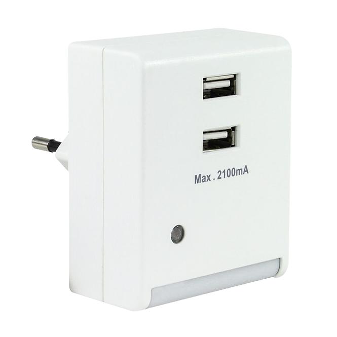 Lampka wtykowa LED 70607 z czujnikiem zmierzchu i ładowaniem