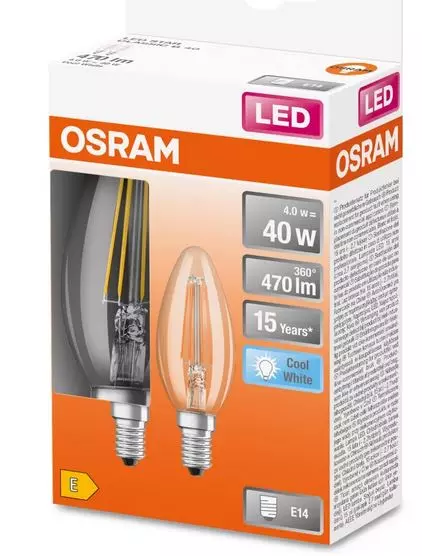 Żarówka LED OSRAM FIL E14 B35 4W 4000K 2 szt