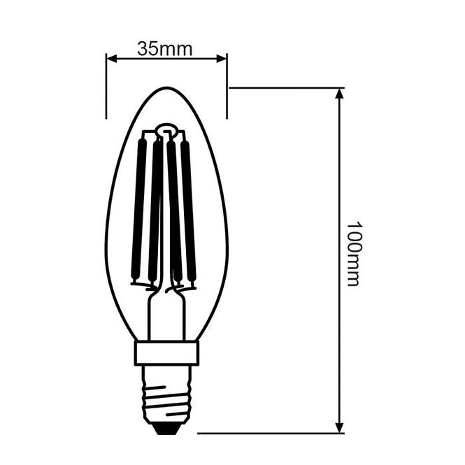 Żarówka OSRAM LED Fila Value świeczka E14 4W 40W 470LM 827